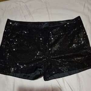 Black Sequin Shorts
